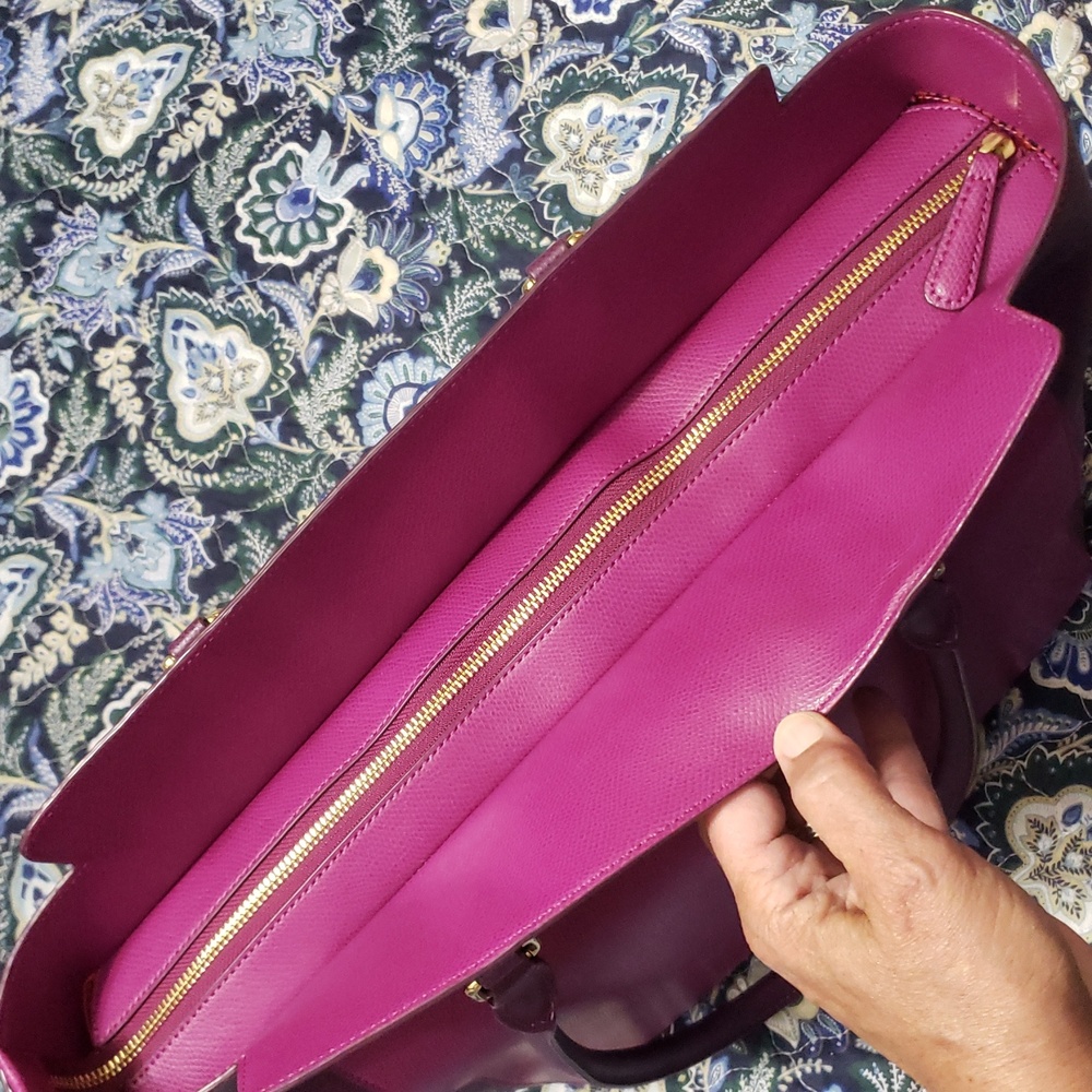 Vera Bradley Large Morgan In Plum Purple Tote Bag And Wallet - Picture 7 of 7